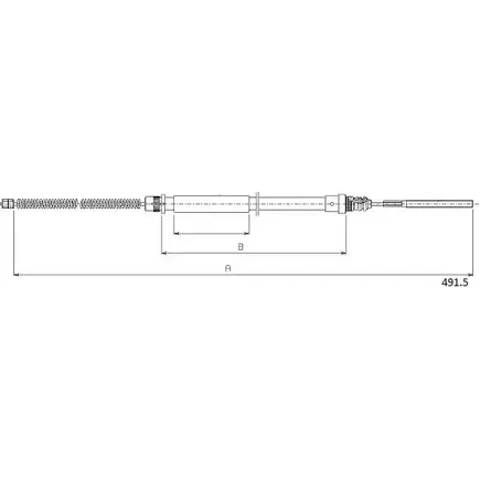 Трос ручника CABOR WP240Q9 MH Y120 1231341321 491.5