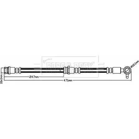 Тормозной шланг BORG & BECK 3C9HA9S BBH8473 2VQV J73 1231381543