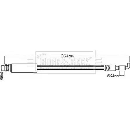 Тормозной шланг BORG & BECK BBH8474 4JFY J 1231381555 RXX995 изображение 0