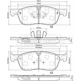 Тормозные колодки, дисковые, комплект BORG & BECK C3SH6L1 A6L4 4S BBP2572 1231437799 изображение 0