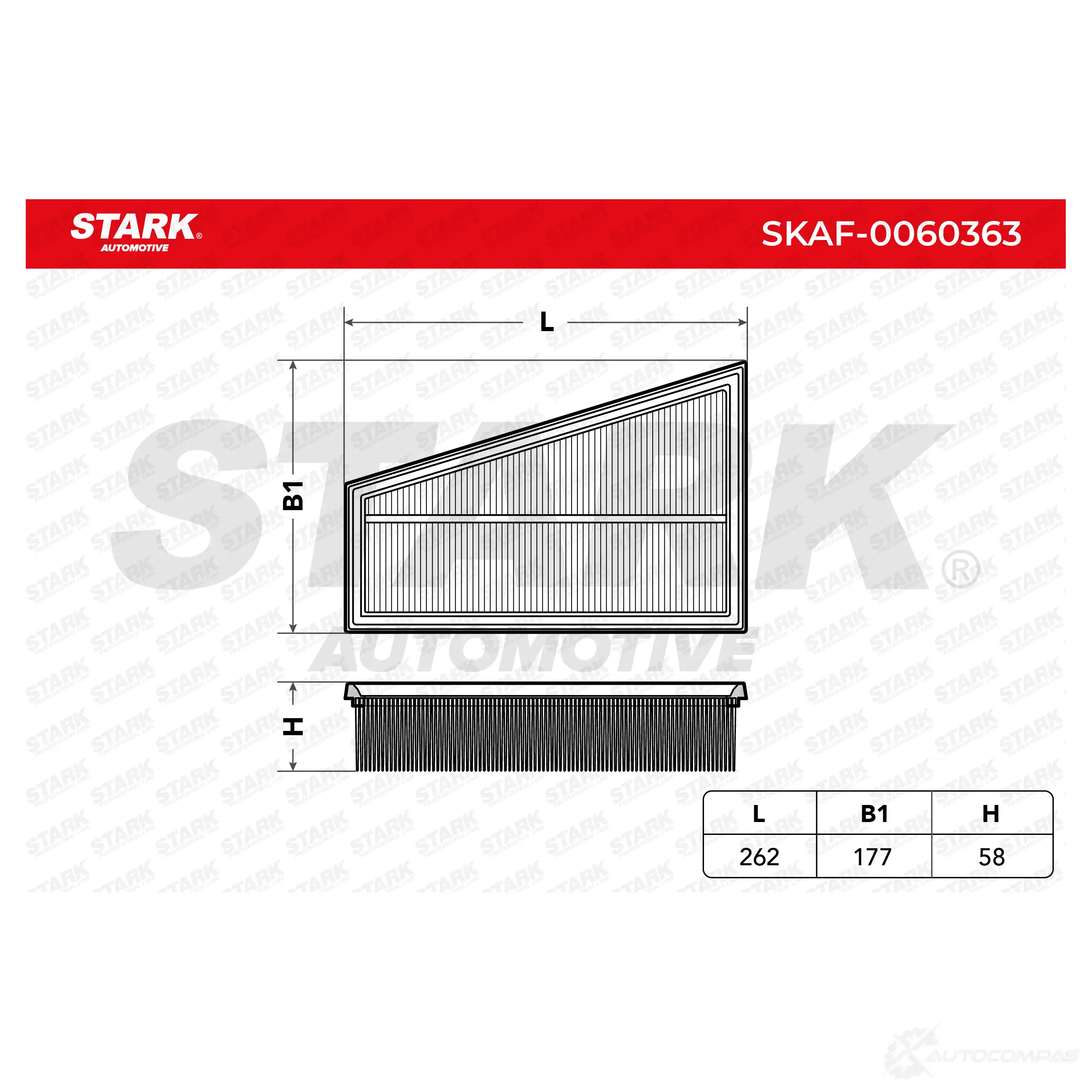Воздушный фильтр STARK XFAF S 1437747436 skaf0060363 изображение 1