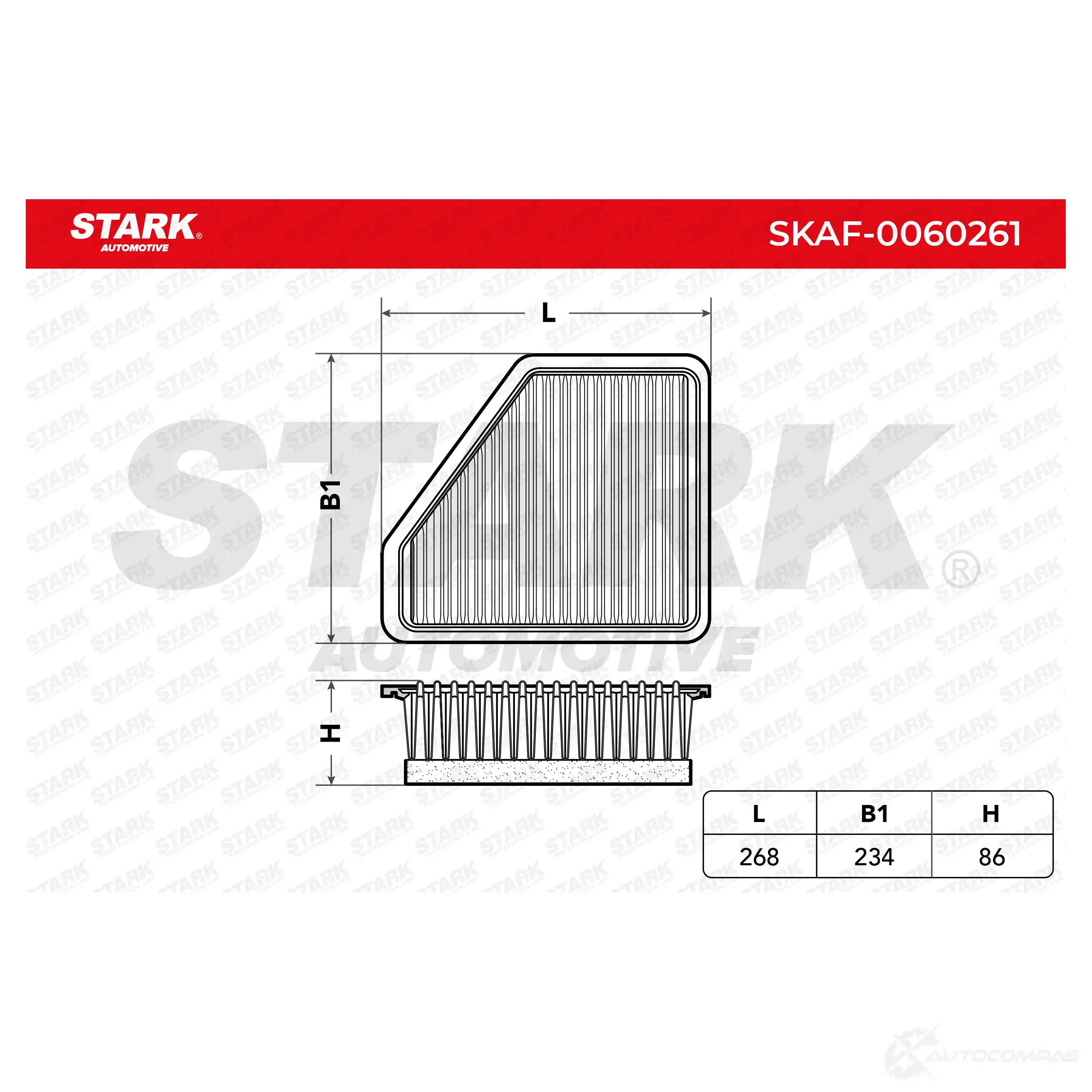 Воздушный фильтр STARK skaf0060261 1437813225 N SFXD изображение 3
