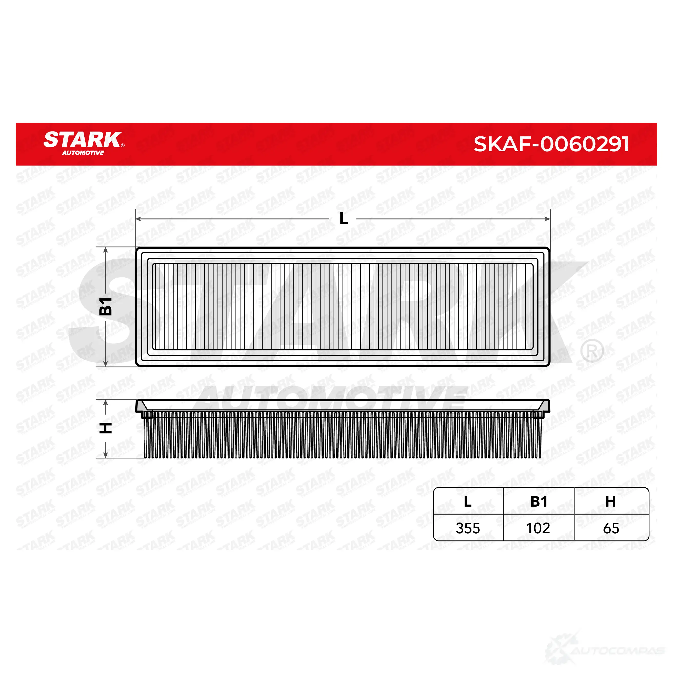 Воздушный фильтр STARK 1437747736 skaf0060291 M ABIW изображение 2