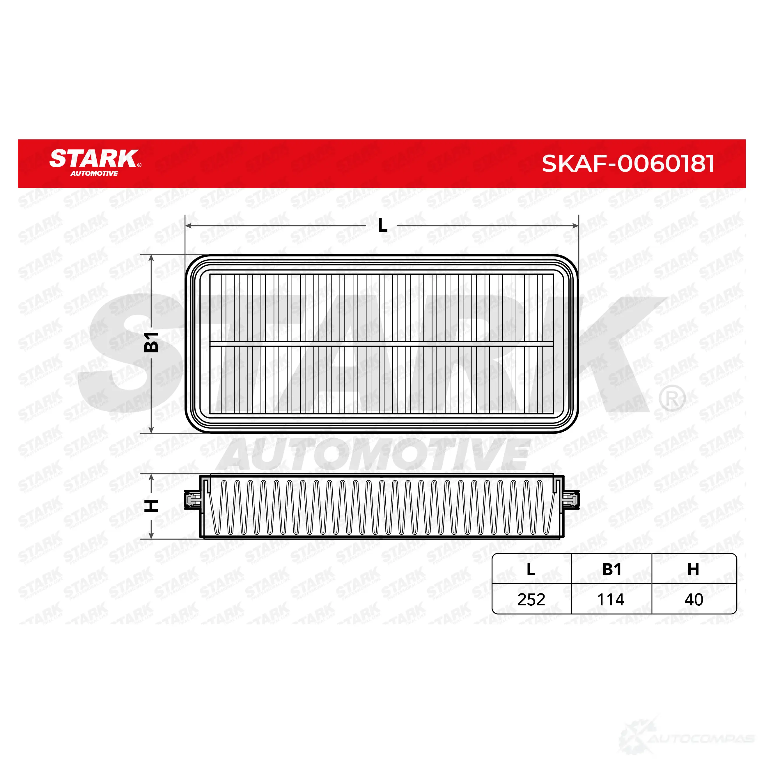 Воздушный фильтр STARK 1437811629 R MM9R skaf0060181 изображение 1