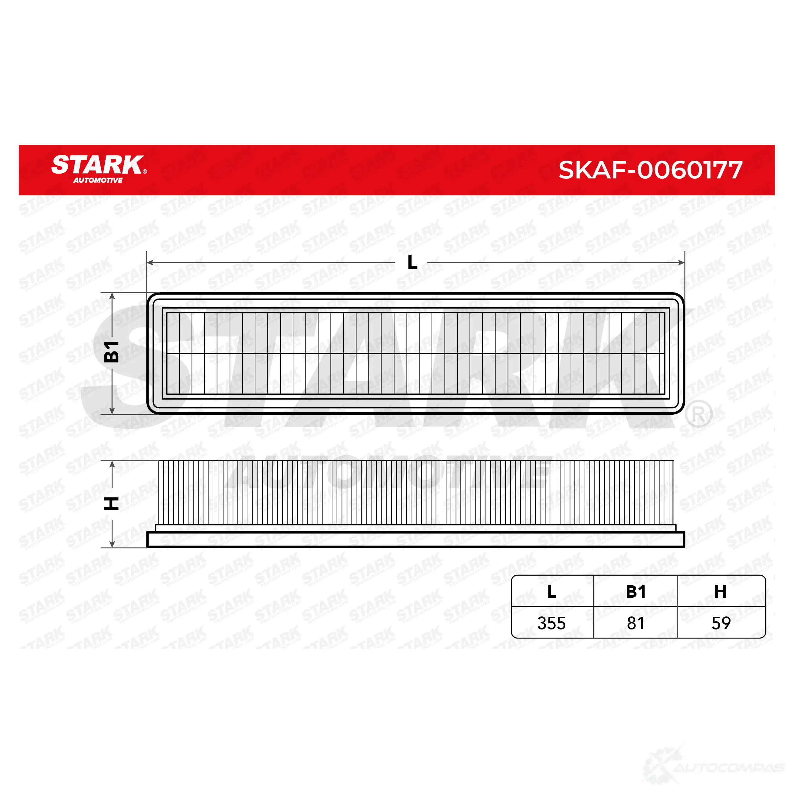 Воздушный фильтр STARK 1437747772 6T 1B64 skaf0060177 изображение 1