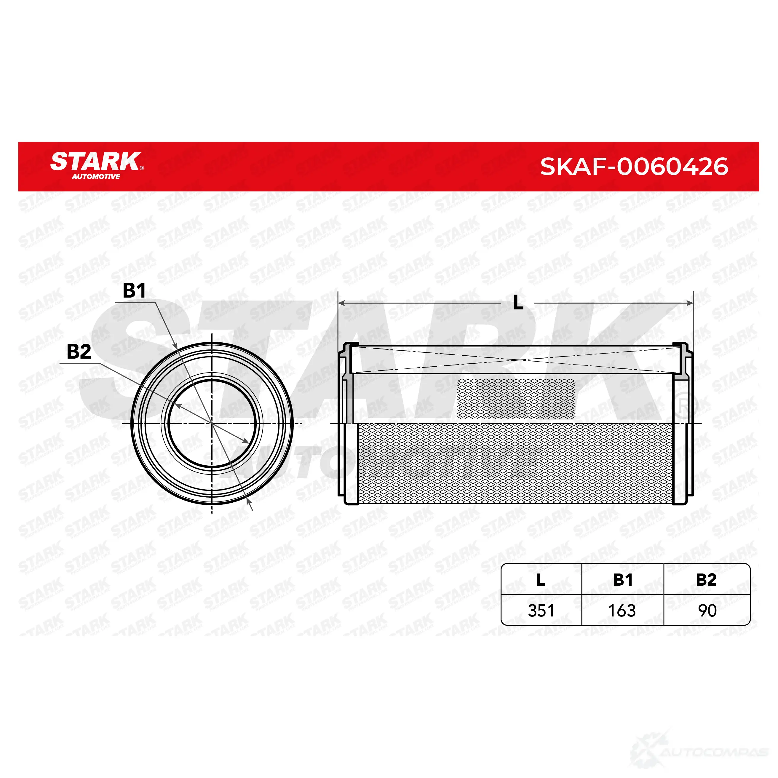 Воздушный фильтр STARK 1437746482 A0W 1V6 skaf0060426 изображение 1