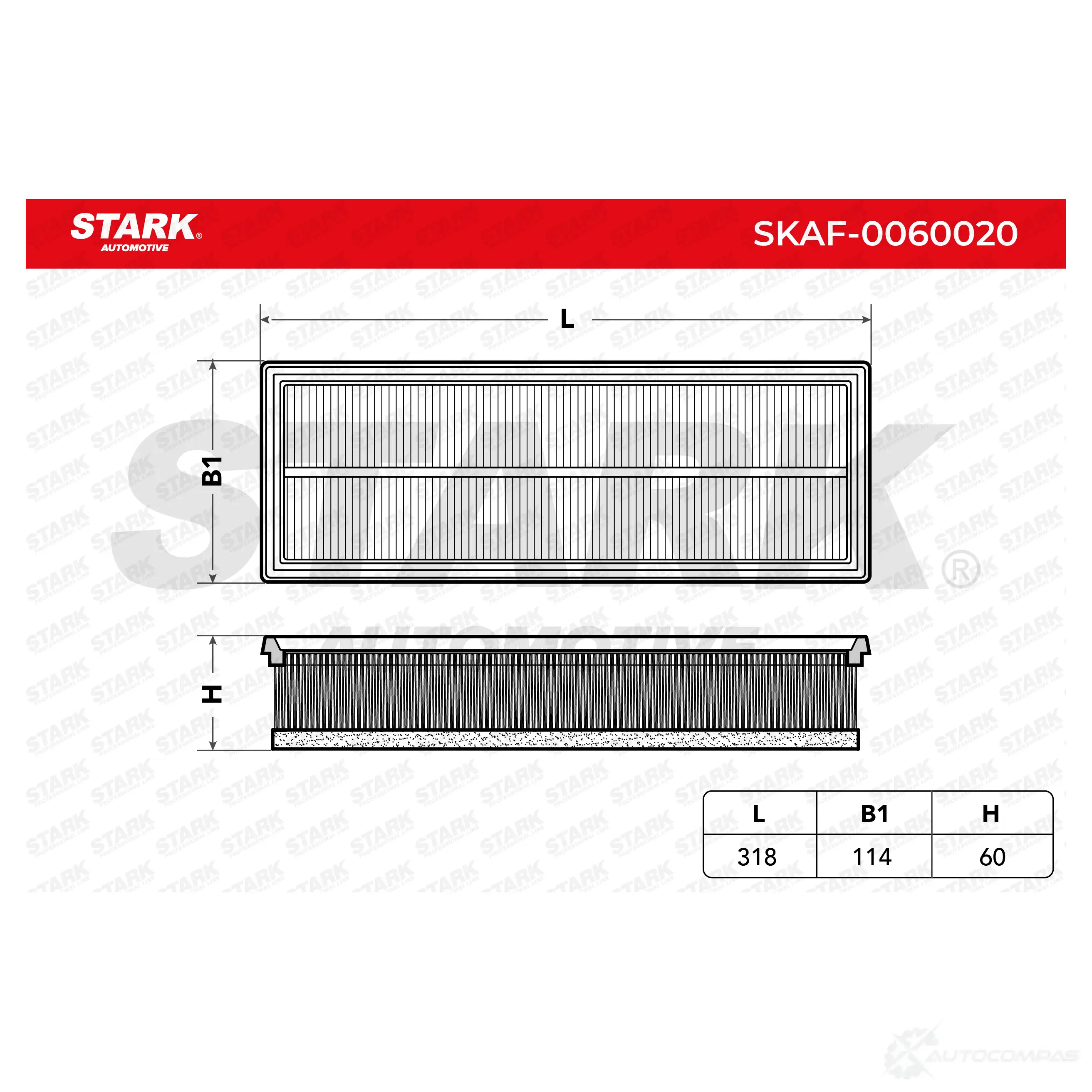 Воздушный фильтр STARK 34 QQXCV 1437812072 skaf0060020 изображение 0