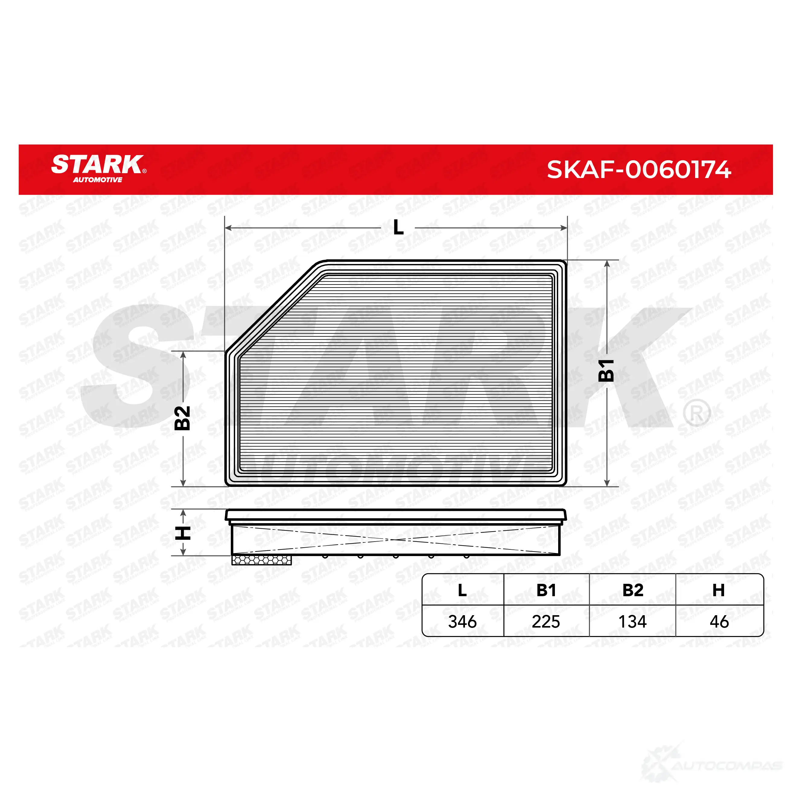 Воздушный фильтр STARK 1437813135 skaf0060174 0 E6J8 - Изображение 1