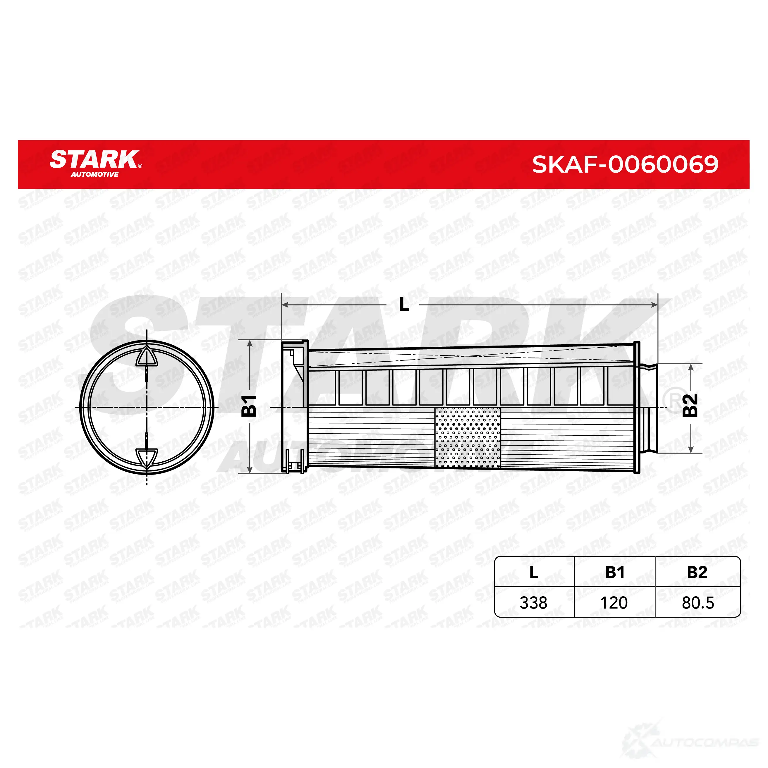 Воздушный фильтр STARK 1437813490 14J AQ skaf0060069 изображение 9