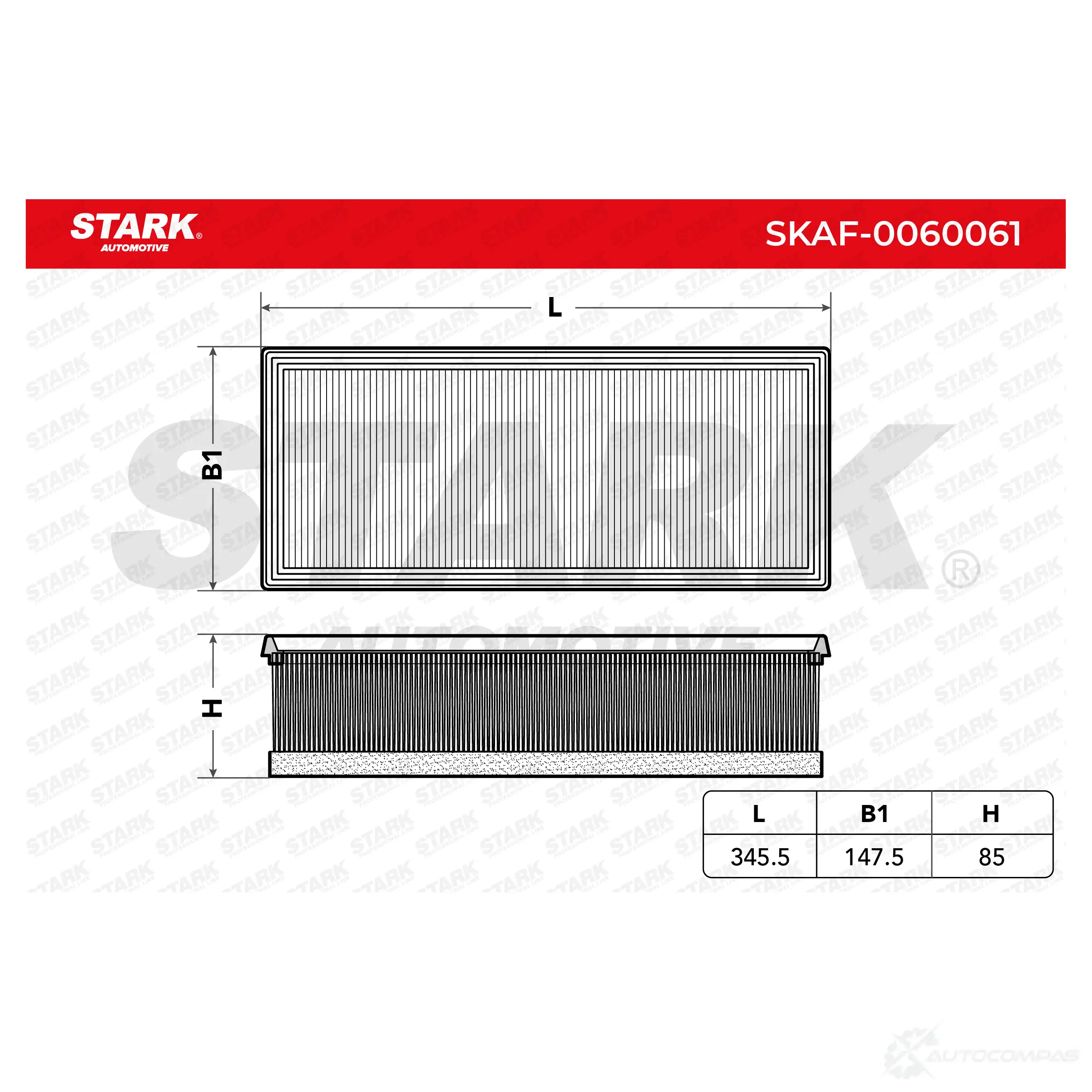 Воздушный фильтр STARK 1437813508 JV69 U skaf0060061 изображение 1