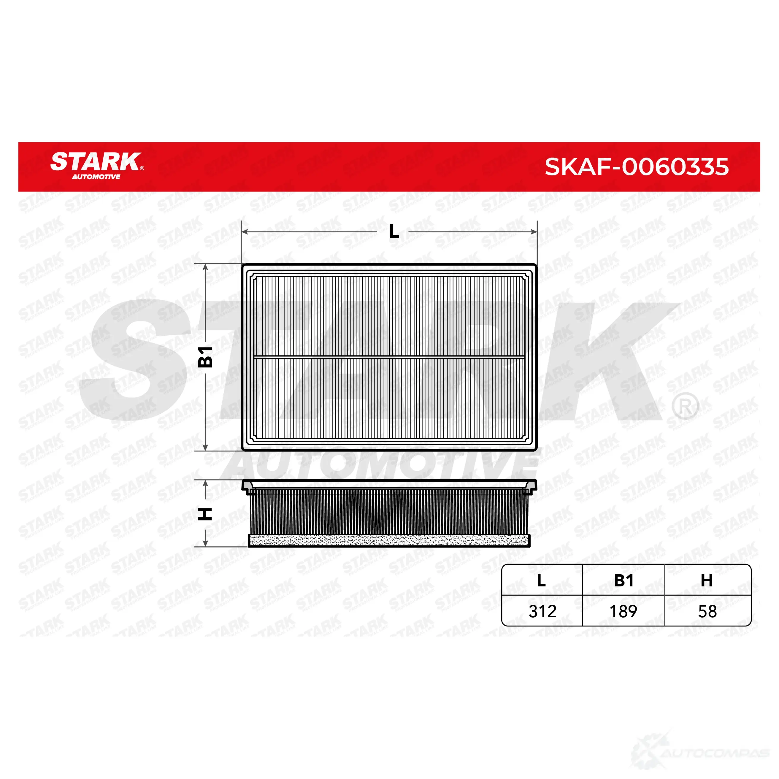 Воздушный фильтр STARK 1437747714 skaf0060335 FPJ 0Q6 изображение 5