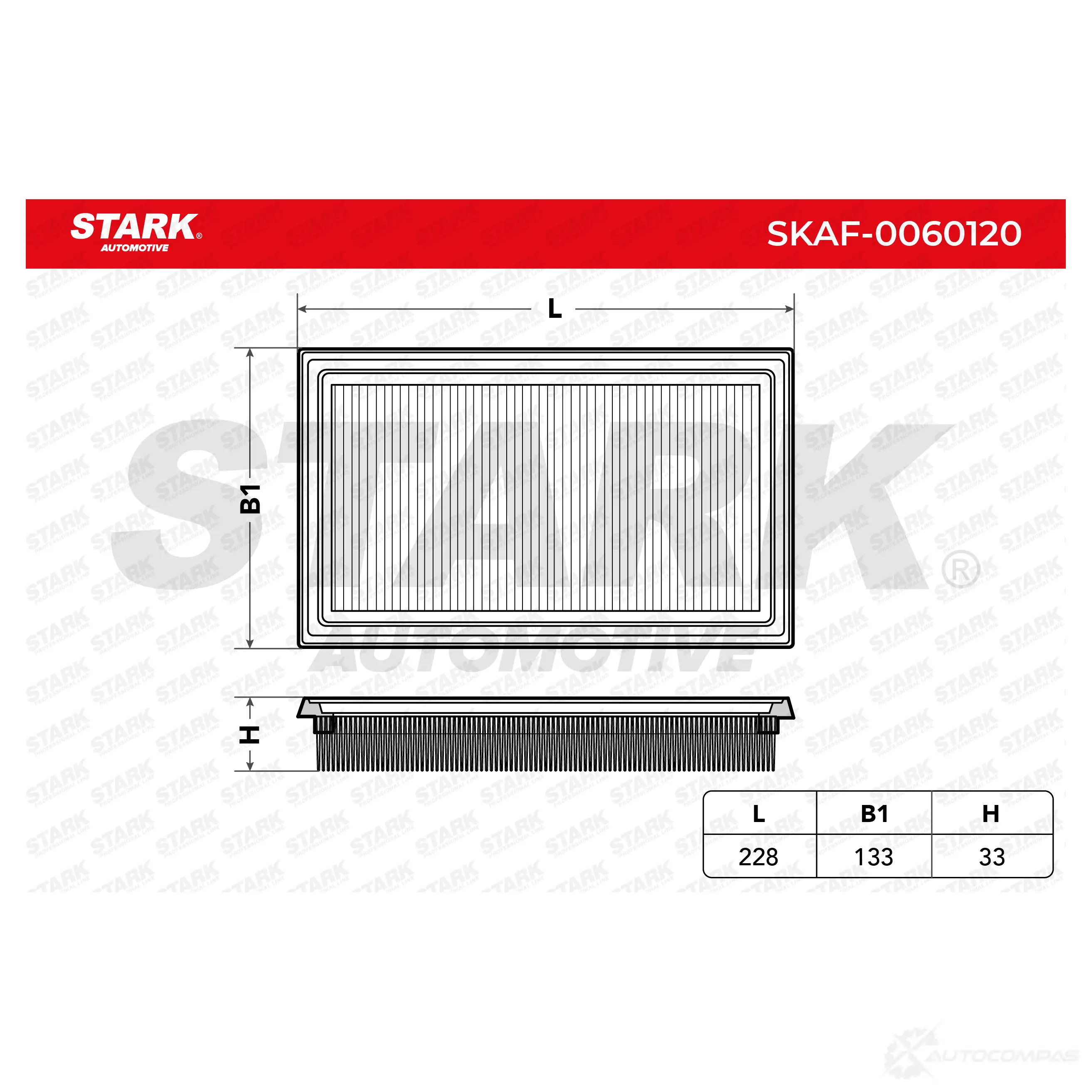 Воздушный фильтр STARK skaf0060120 1437747146 U0 VSF изображение 5