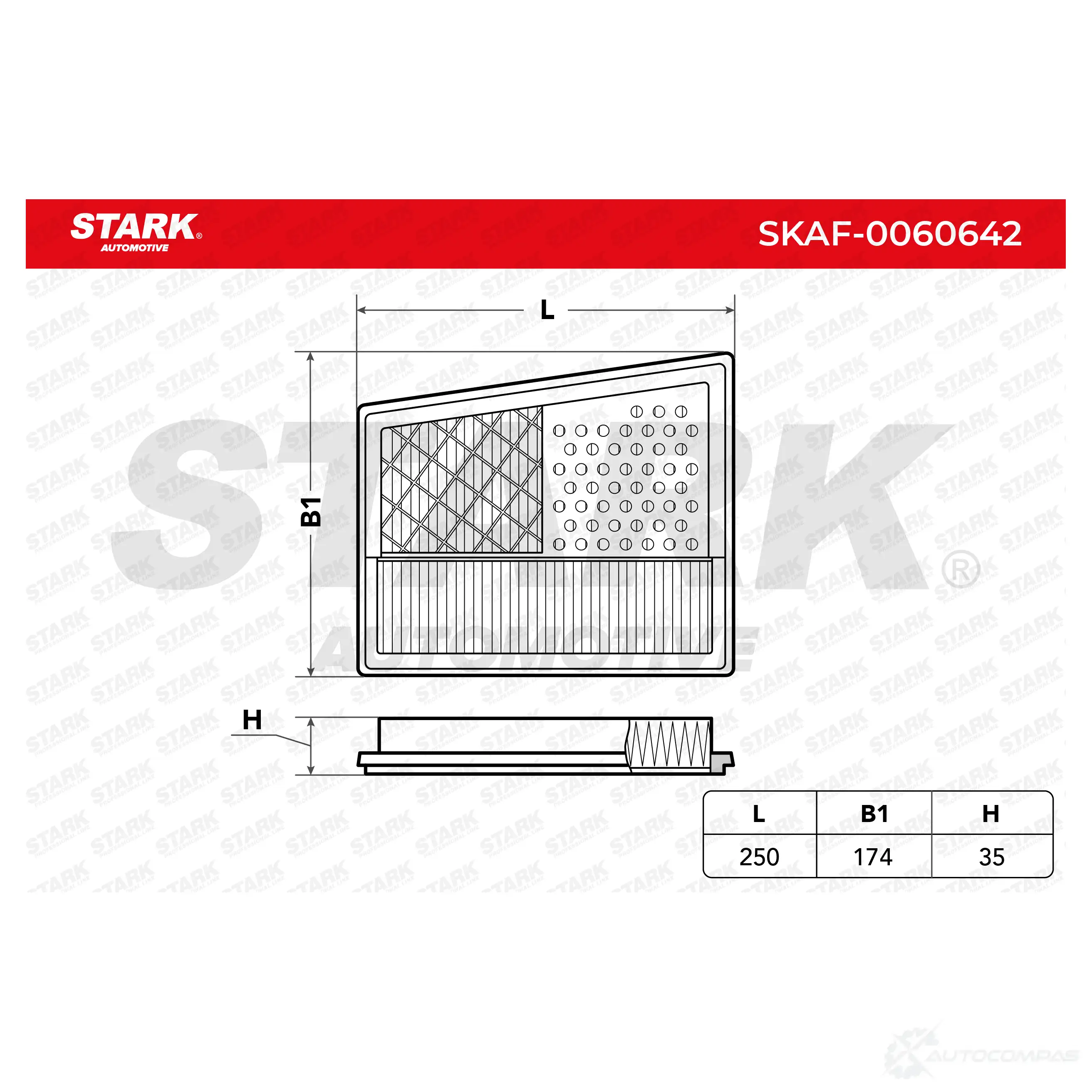 Воздушный фильтр STARK skaf0060642 1437746458 T25 MD58