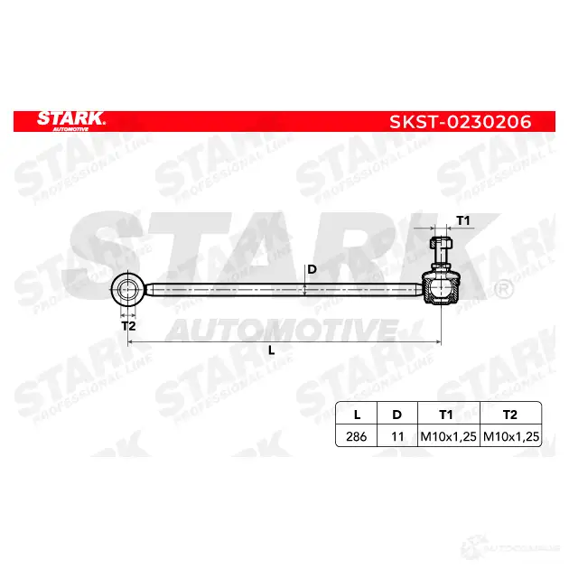 Стойка стабилизатора, тяга STARK skst0230206 1437823040 BZQ 6CWE изображение 4