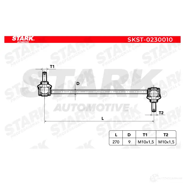 Стойка стабилизатора, тяга STARK 05MM D7 1437822438 skst0230010 изображение 3