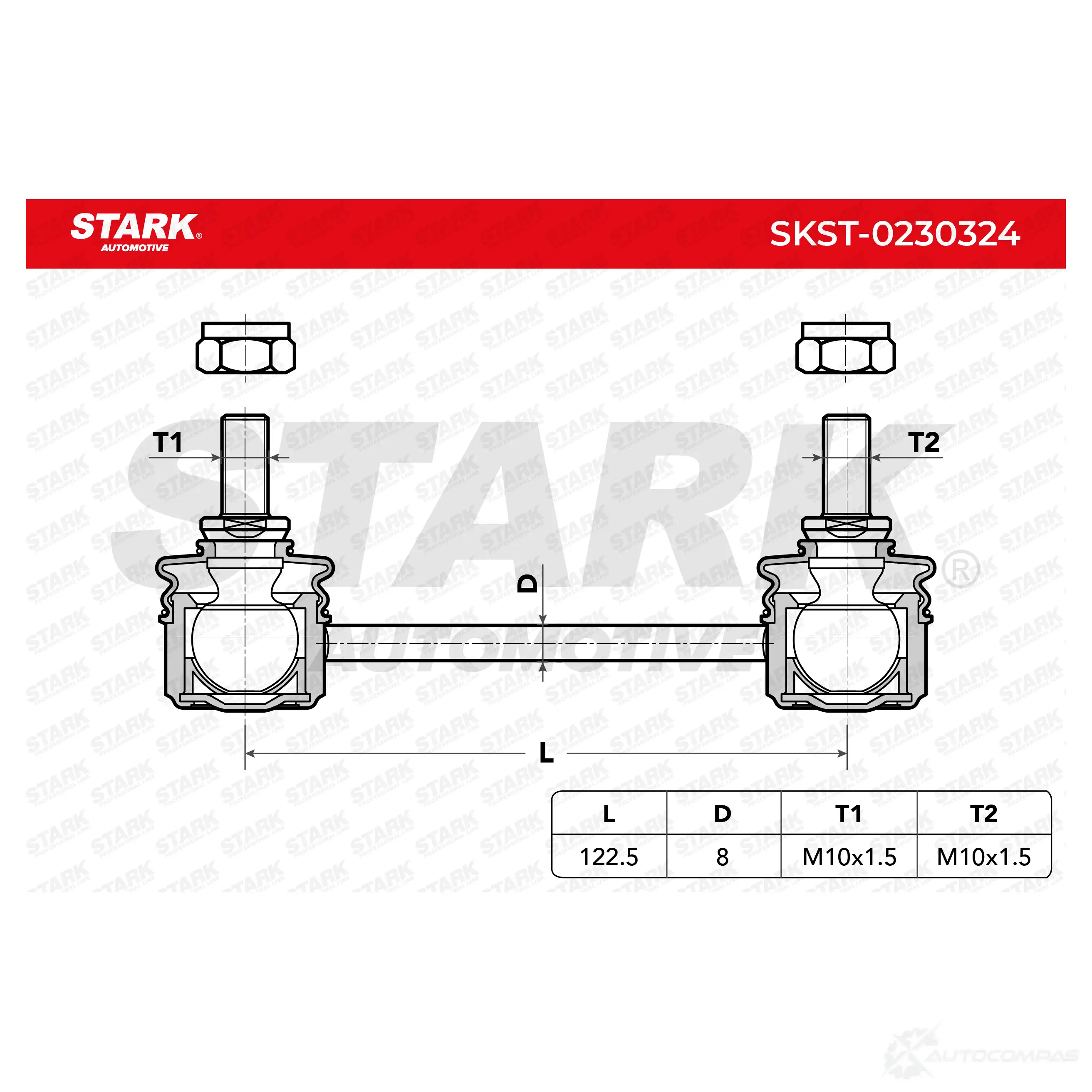 Стойка стабилизатора, тяга STARK 8M4R O 1437821569 skst0230324 изображение 2