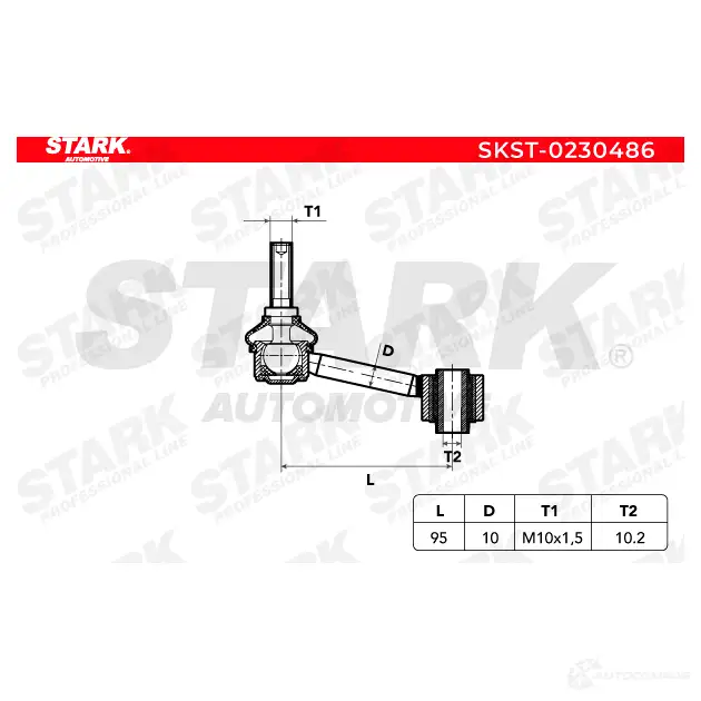 Стойка стабилизатора, тяга STARK skst0230486 8D 50M3X 1437824243 изображение 4