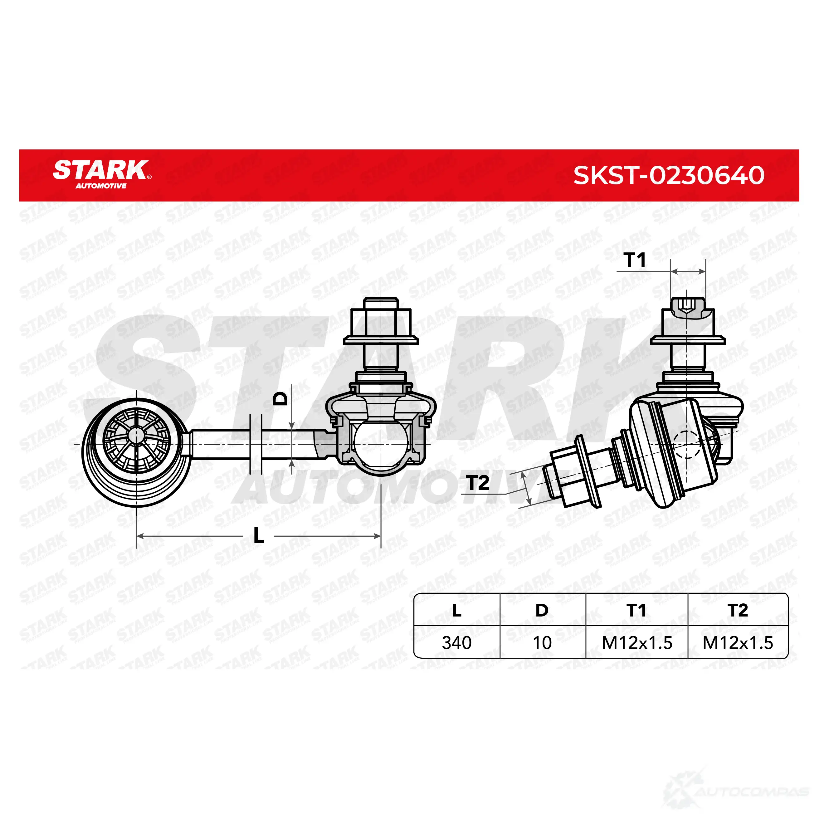 Стойка стабилизатора, тяга STARK Y GYQ76 1437824398 skst0230640 изображение 4