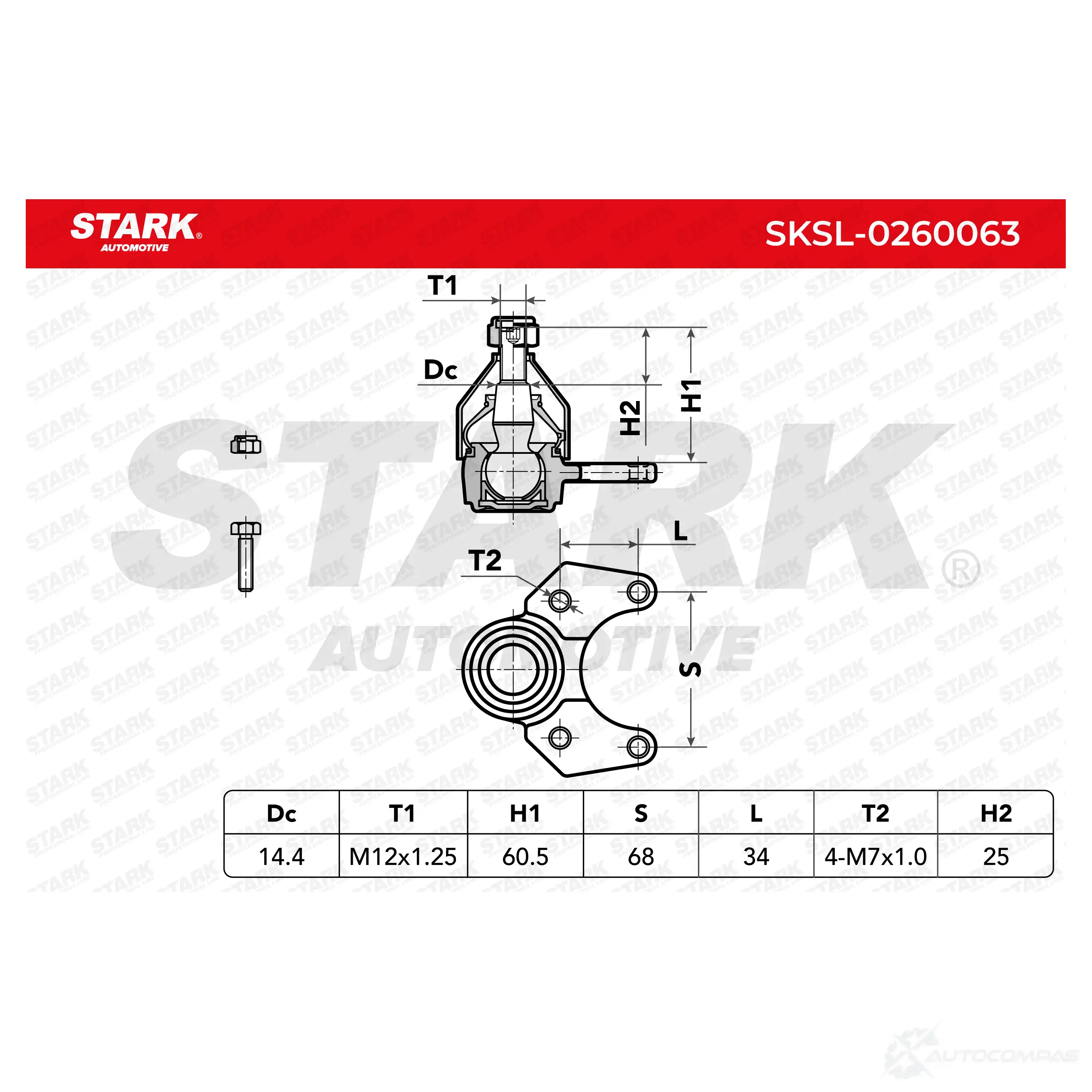 Шаровая опора STARK I I76A sksl0260063 1437927391 изображение 3