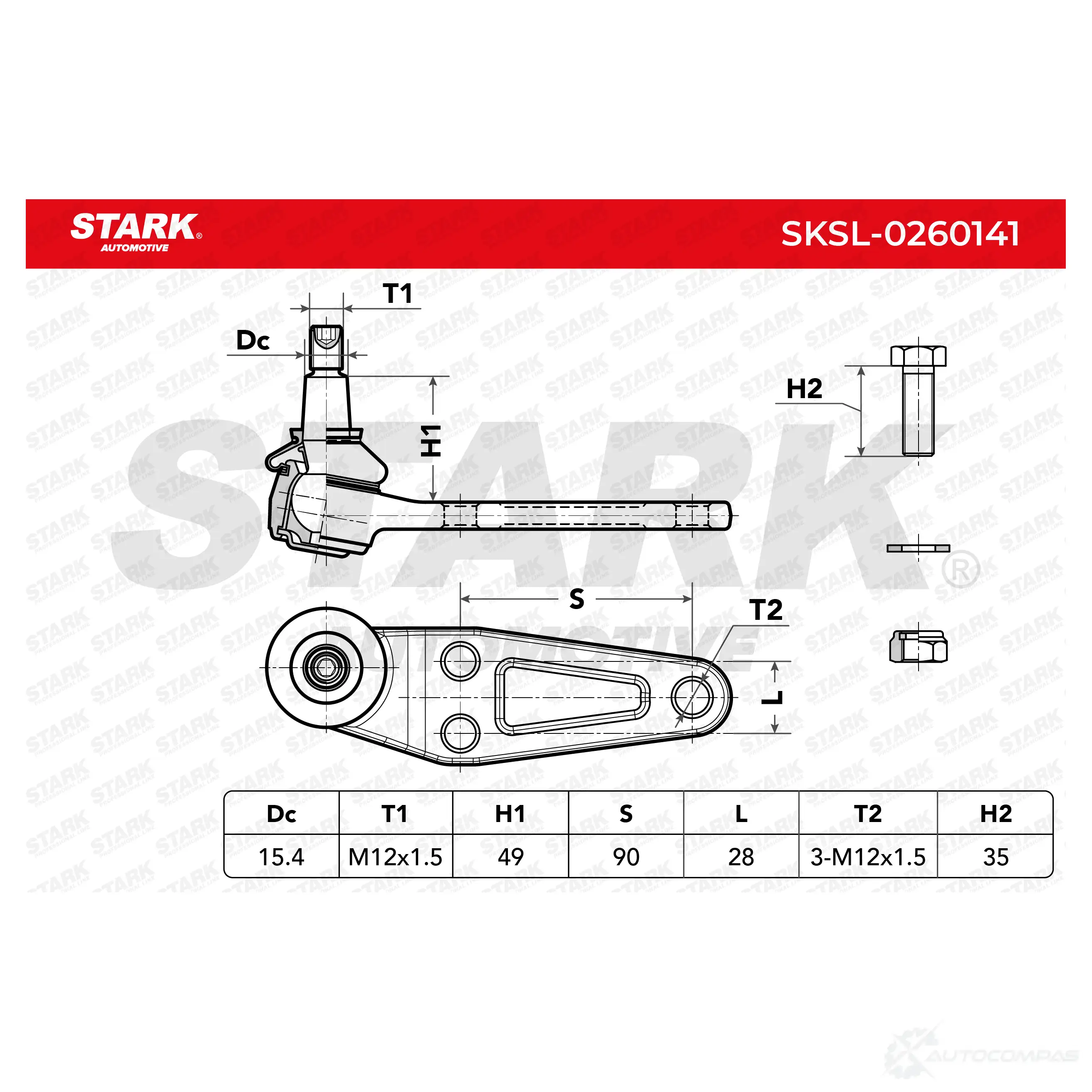Шаровая опора STARK 3JIVTL A 1437828309 sksl0260141 изображение 5