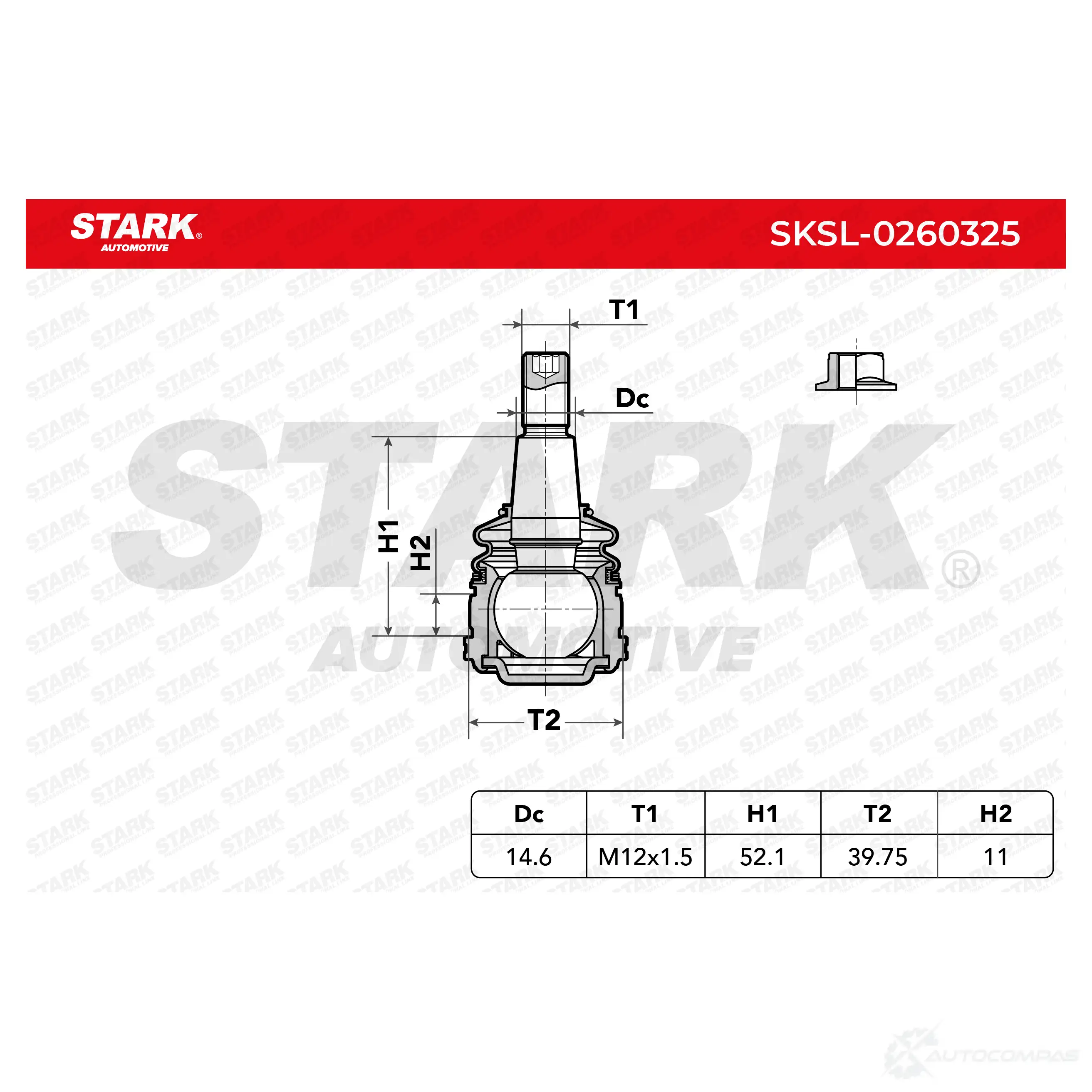 Шаровая опора STARK 1437828306 sksl0260325 D 3I279V изображение 4