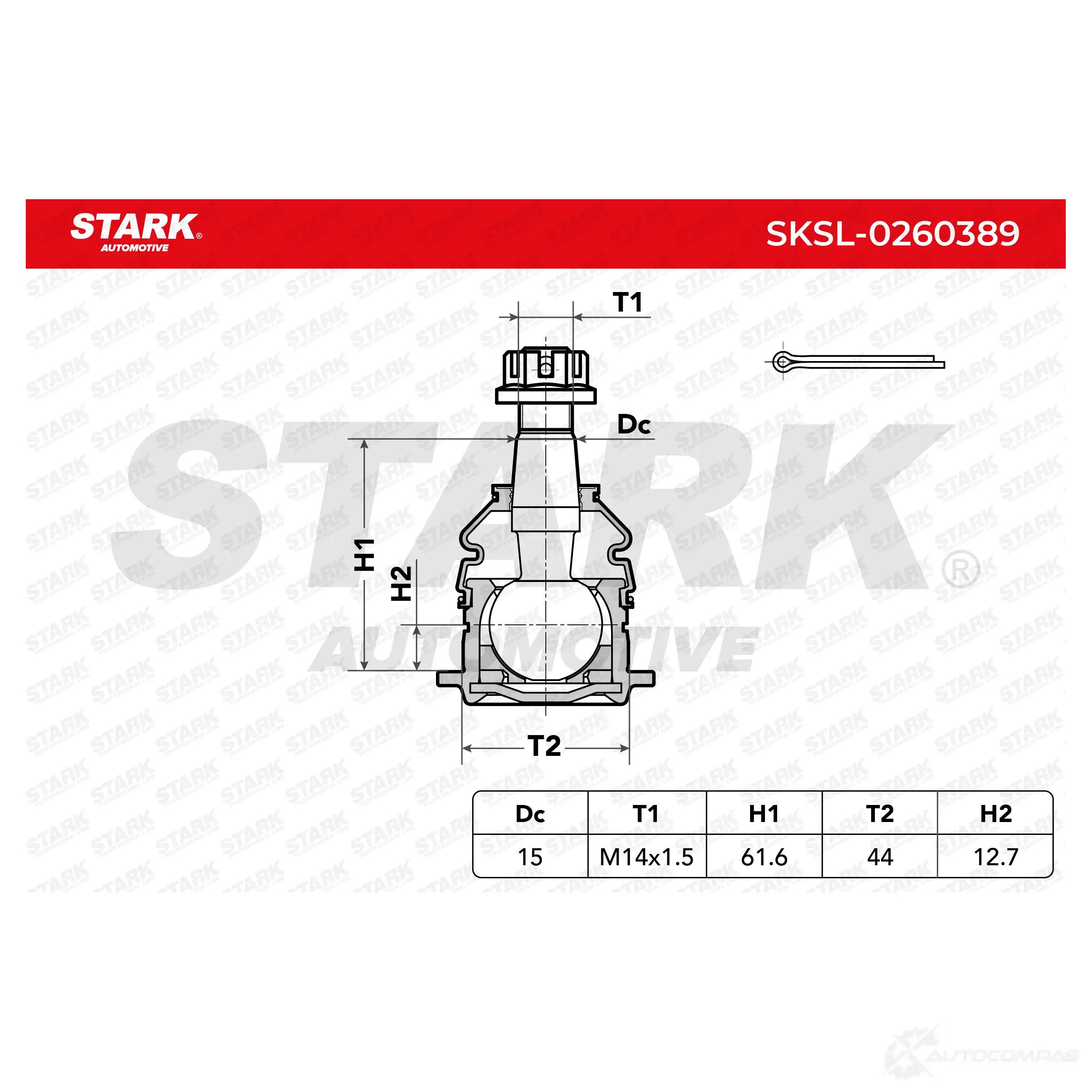 Шаровая опора STARK sksl0260389 XD FX40D 1437827001 изображение 4
