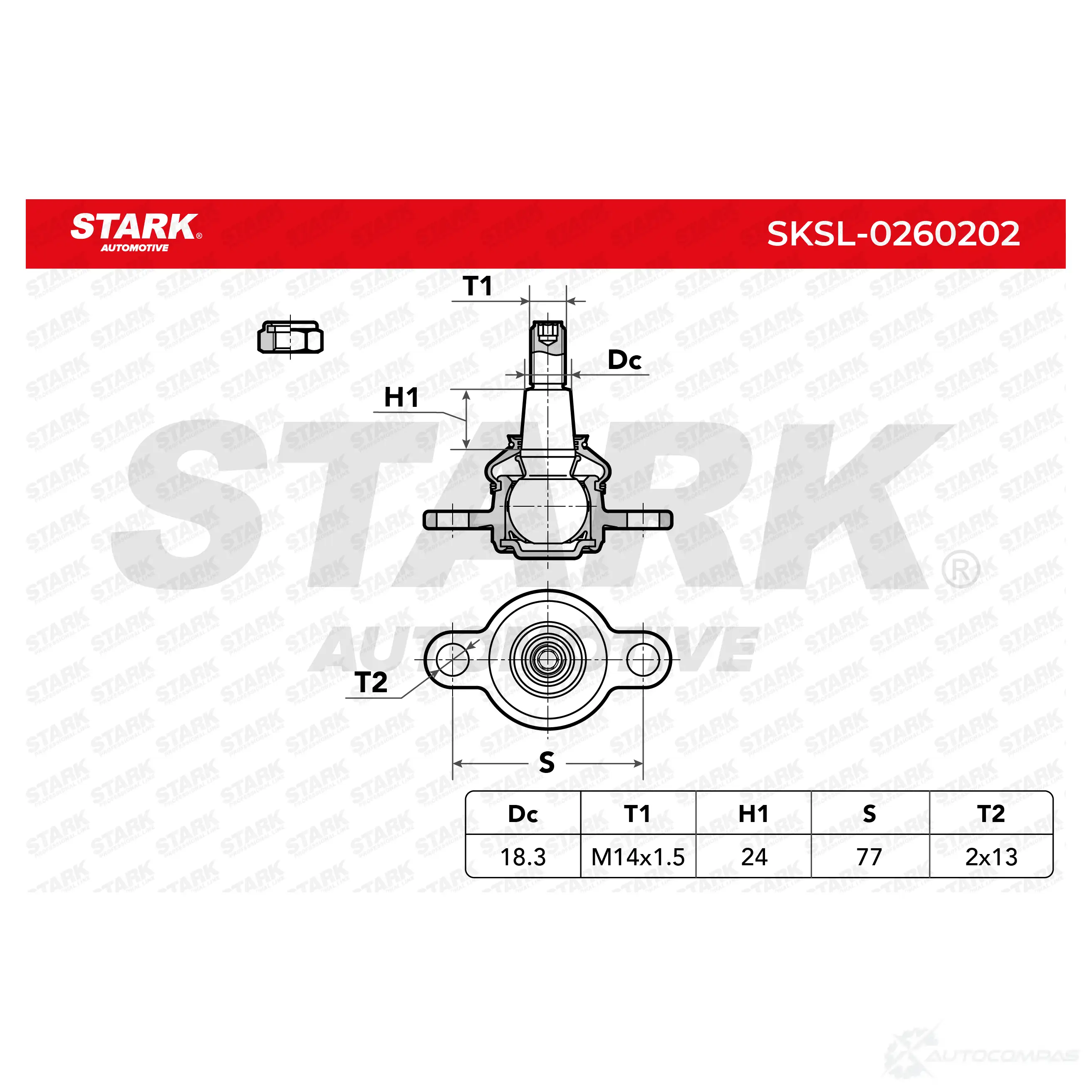 Шаровая опора STARK 1437827788 R V6SRWR sksl0260202 изображение 2