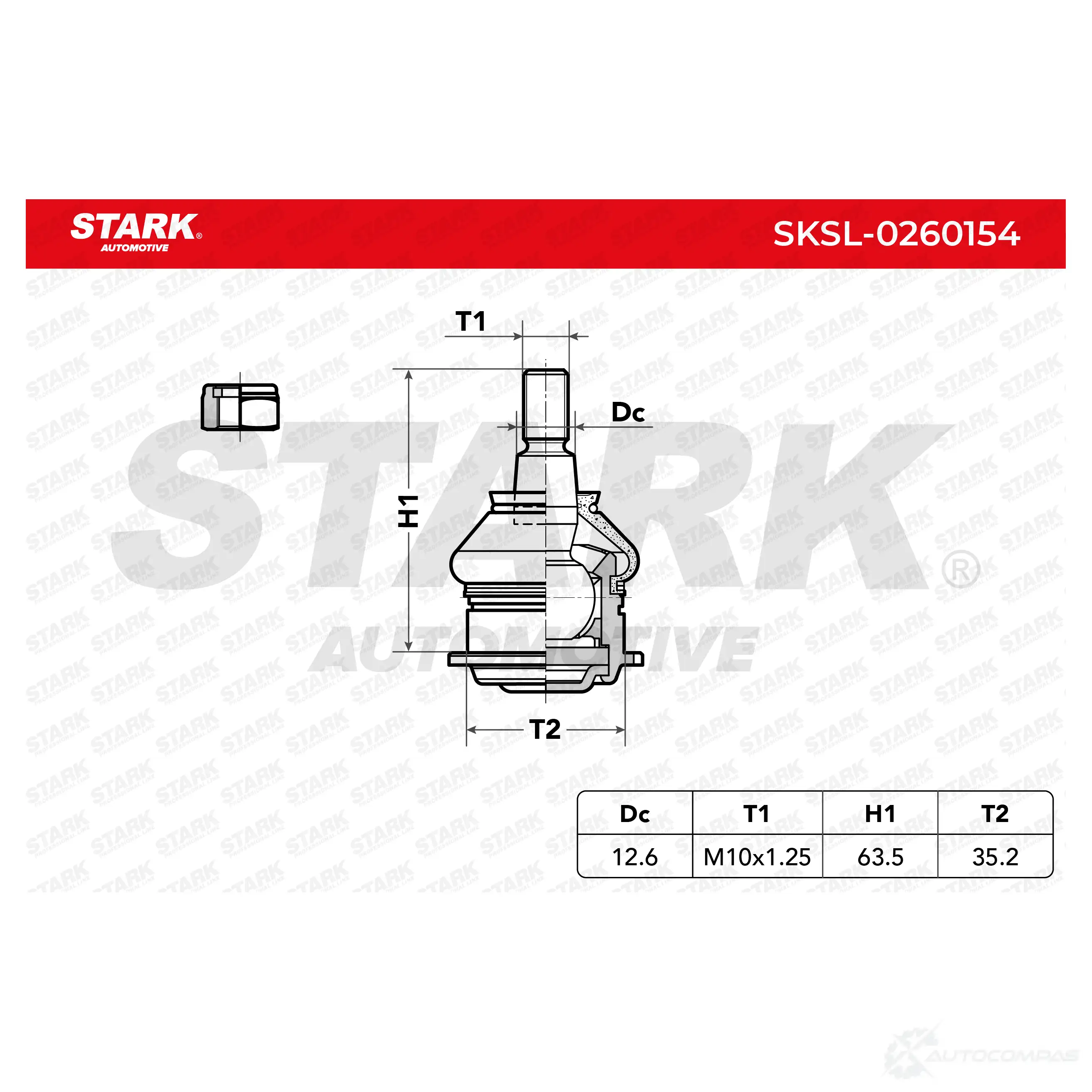 Шаровая опора STARK 1437828136 sksl0260154 8KC5BH C изображение 1