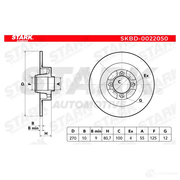 Тормозной диск STARK skbd0022050 GF G305F 1438025069 изображение 4