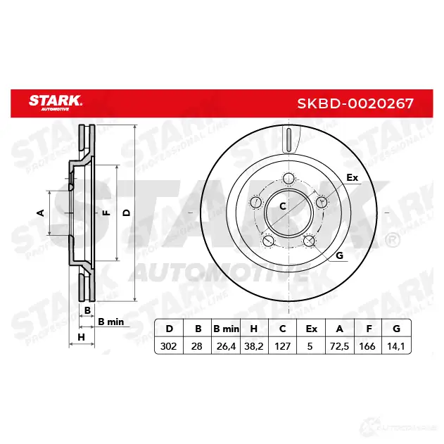Тормозной диск STARK skbd0020267 SCR 335O 1438025879 изображение 4