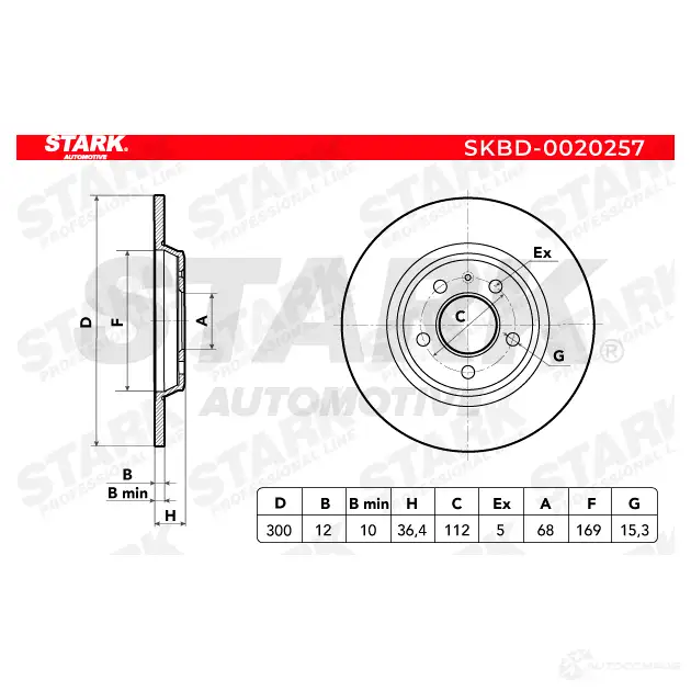 Тормозной диск STARK 37BVC J 1438025788 skbd0020257 изображение 4