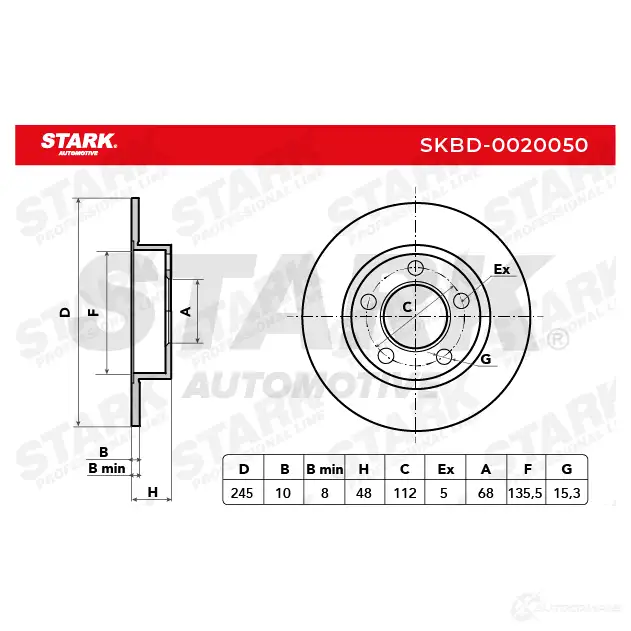 Тормозной диск STARK 02WG X skbd0020050 1438022465 изображение 5
