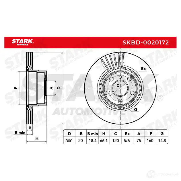 Тормозной диск STARK 4PG 08 skbd0020172 1438024872 изображение 4