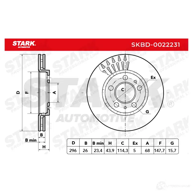 Тормозной диск STARK Q IR554 skbd0022231 1438026200 изображение 1