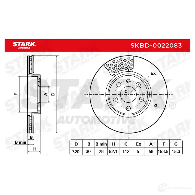 Тормозной диск STARK R9VD W 1438026186 skbd0022083 изображение 6