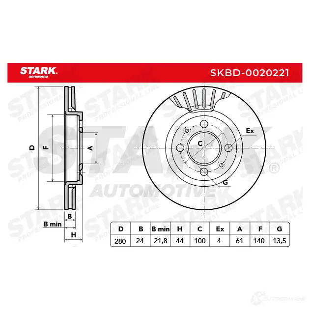 Тормозной диск STARK skbd0020221 P KM9G 1438025867 изображение 6