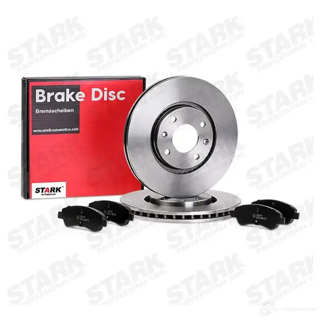 Тормозные диски и колодки, комплект STARK 4AM 6V5 1437813907 skbk1090191 изображение 1