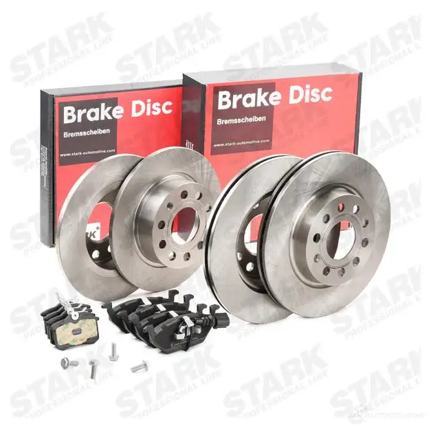 Тормозные диски и колодки, комплект STARK skbk1090294 1437816115 SE6A JM изображение 1
