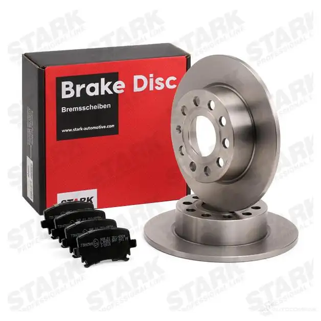 Тормозные диски и колодки, комплект STARK skbk1090022 1437813813 PS034 09 изображение 1