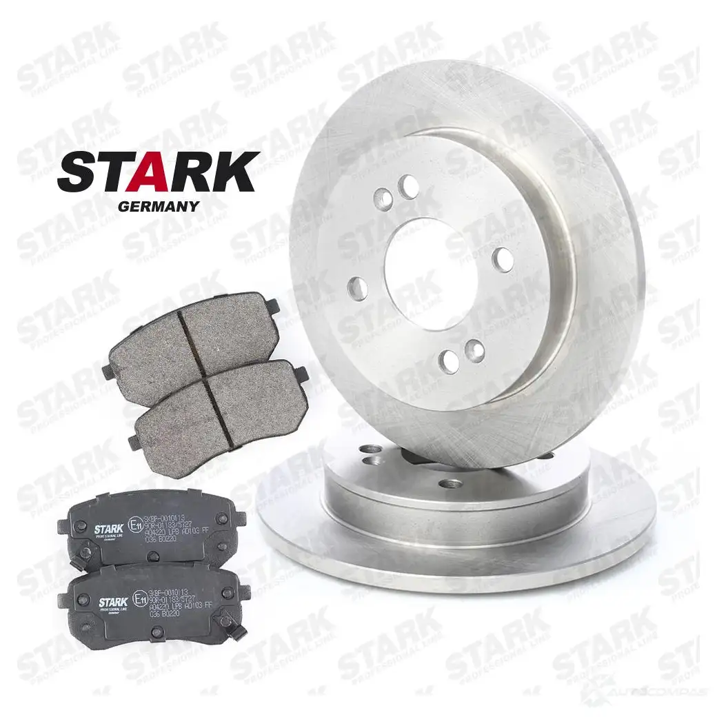 Тормозные диски и колодки, комплект STARK skbk1090110 Q 2PGYVL 1437816354 - Изображение 1