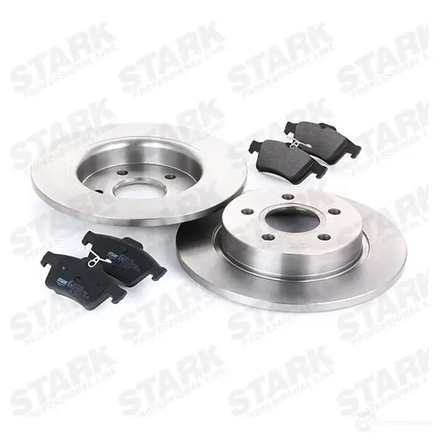 Тормозные диски и колодки, комплект STARK 1437813731 S 4GRC8 skbk1090115 изображение 2