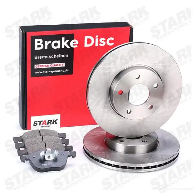 Тормозные диски и колодки, комплект STARK 2QNDO 4X skbk1090014 1437817392 изображение 1
