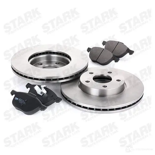 Тормозные диски и колодки, комплект STARK 2QNDO 4X skbk1090014 1437817392 изображение 2