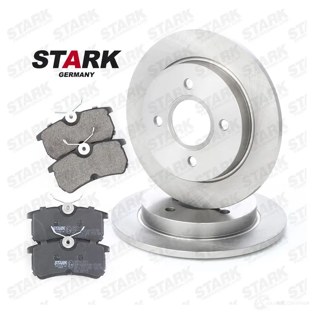 Тормозные диски и колодки, комплект STARK F 2435Y 1437813805 skbk1090077 изображение 3