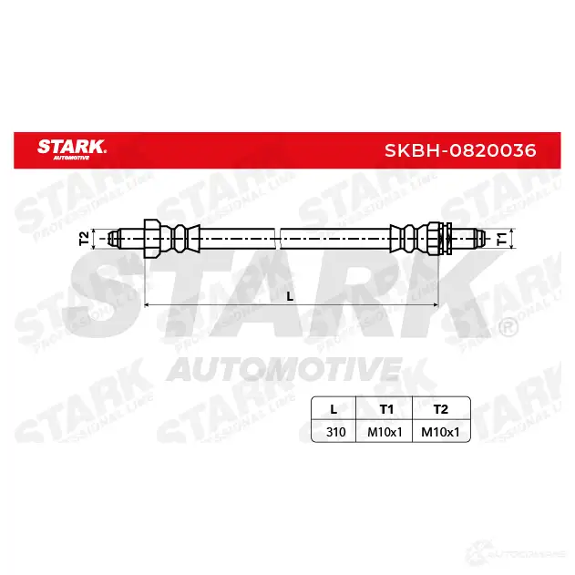 Тормозной шланг STARK 1437805274 C VT2WM skbh0820036 изображение 1