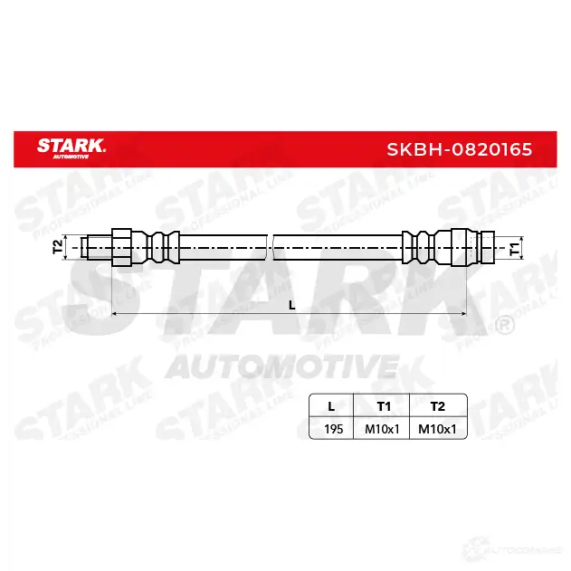 Тормозной шланг STARK 1437806452 skbh0820165 DA9 QC изображение 2