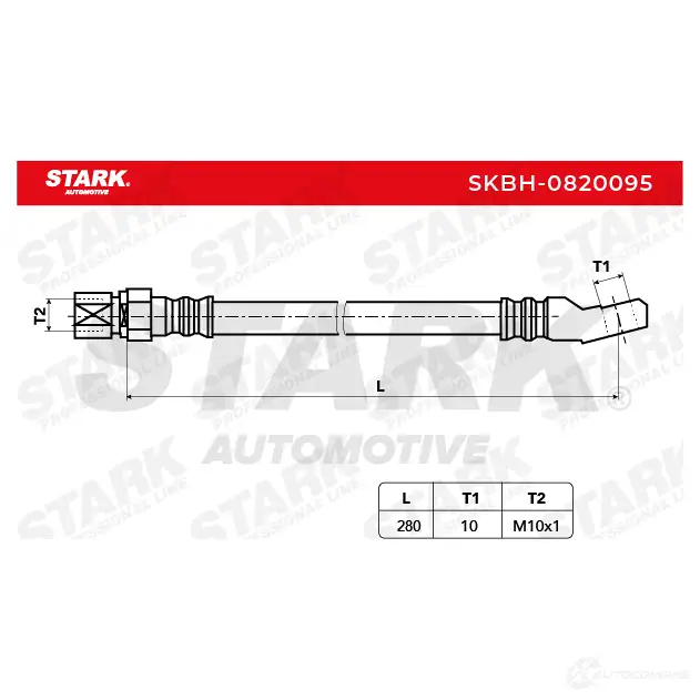 Тормозной шланг STARK 1437801808 skbh0820095 AWNZ 4P изображение 1