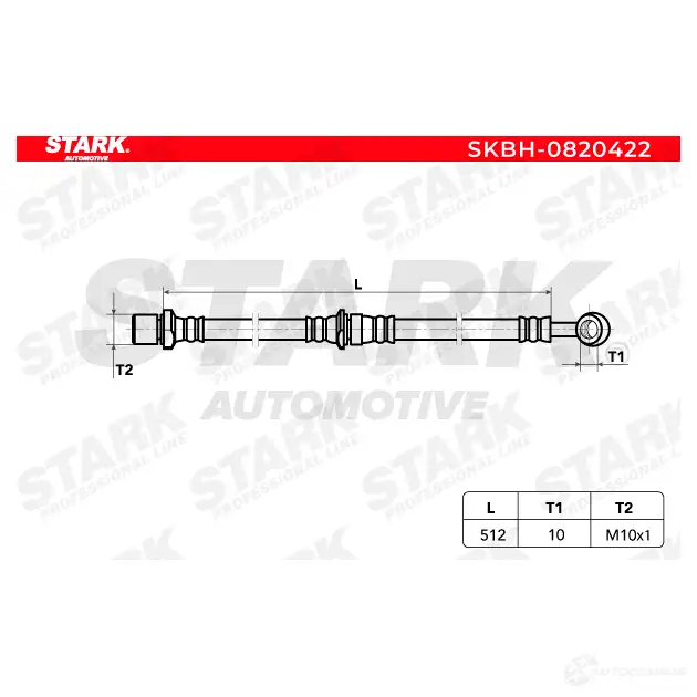 Тормозной шланг STARK 1437804368 skbh0820422 N33 TWYH изображение 5