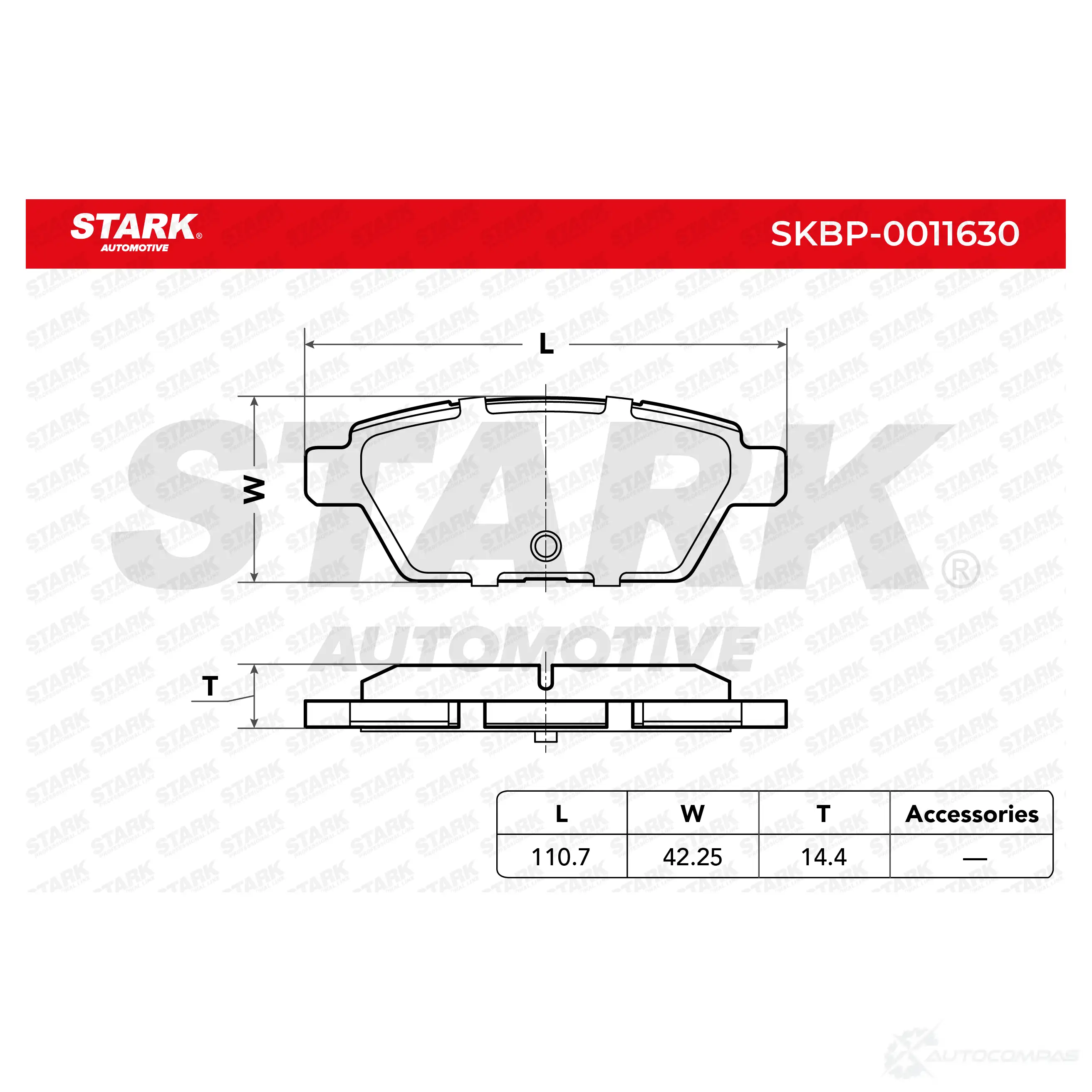 Тормозные колодки, комплект STARK XEVI0 JM 1437777804 skbp0011630 изображение 1