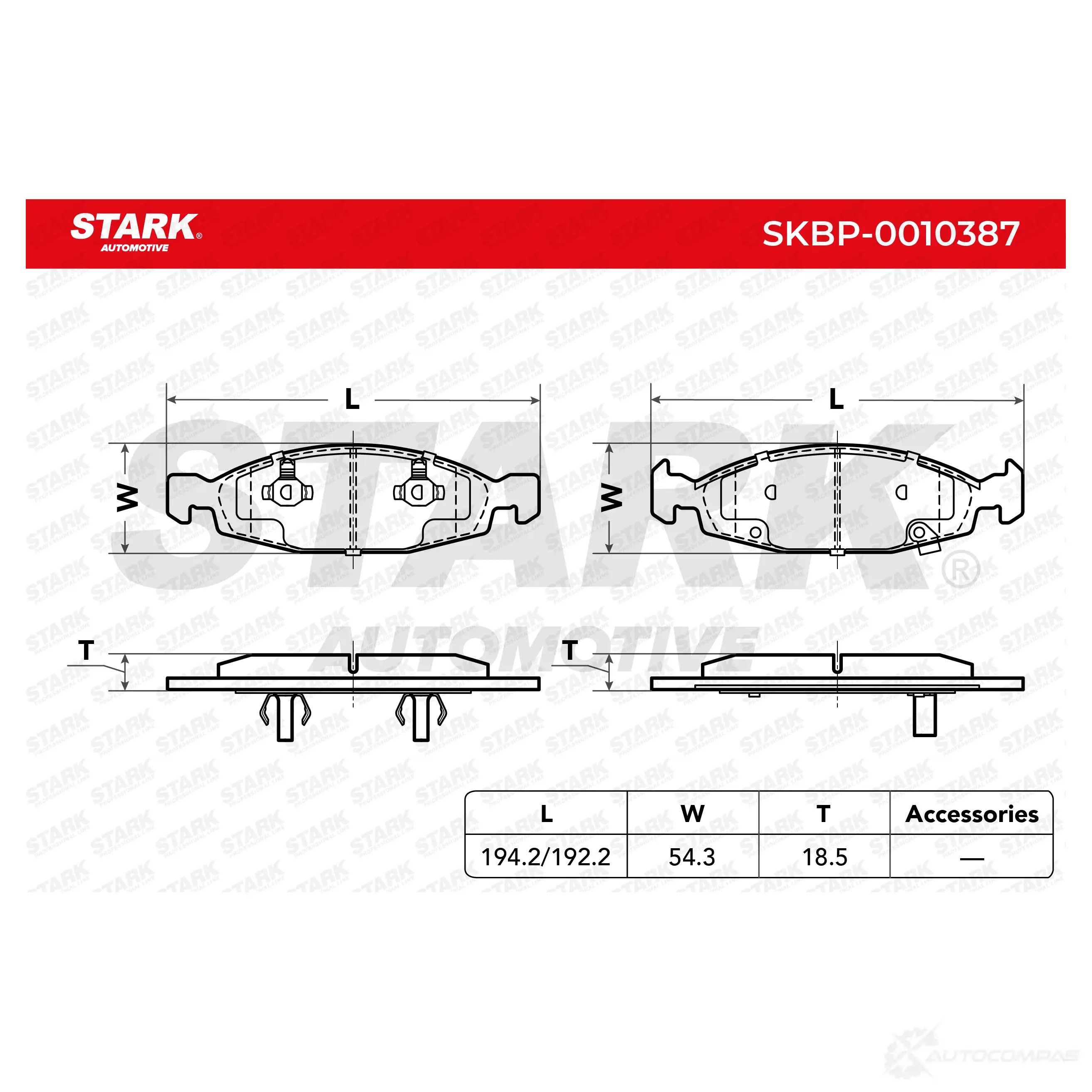 Тормозные колодки, комплект STARK SRM A49 skbp0010387 1437783533 изображение 2